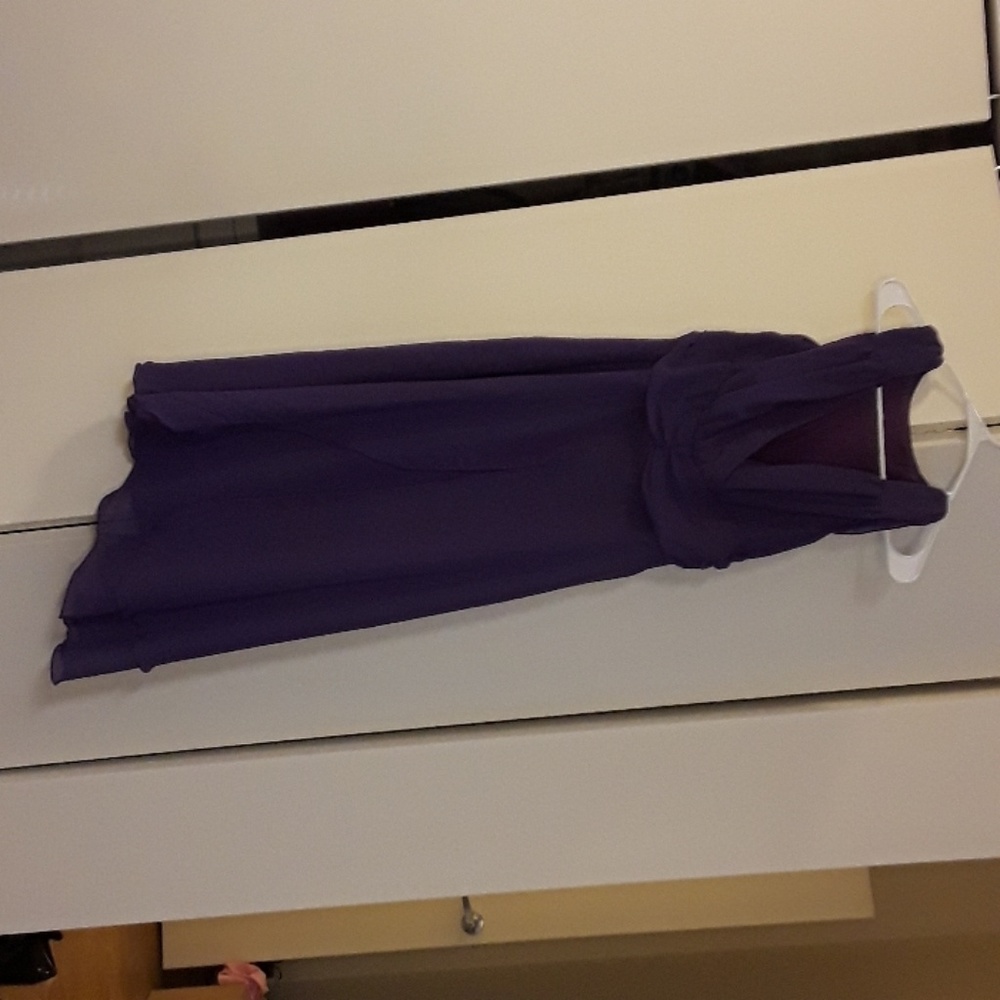 XXL purple chiffon dress